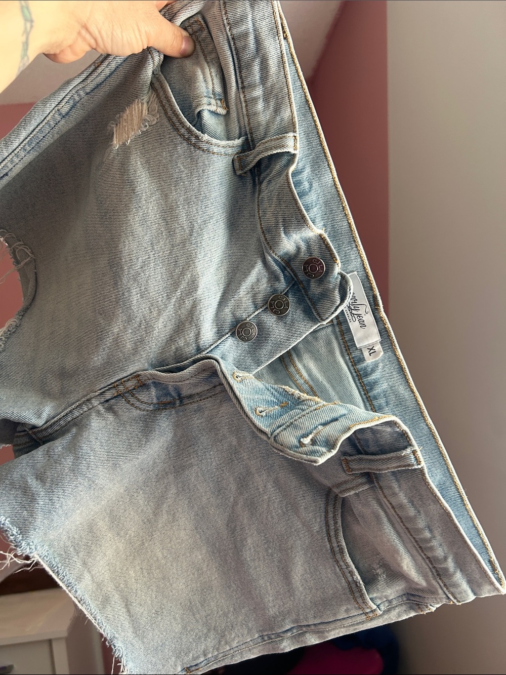 Carly Jean Los Angeles High-Waist Denim Shorts